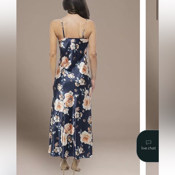 bebe Women's Satin Midi Dress Cowl Neck. Size M. MSRP $99.95 - Picture 4 of 16